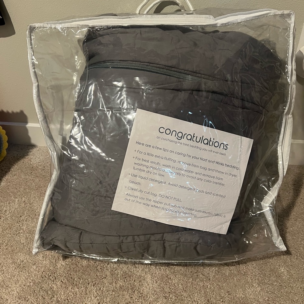 Gray minky beddy